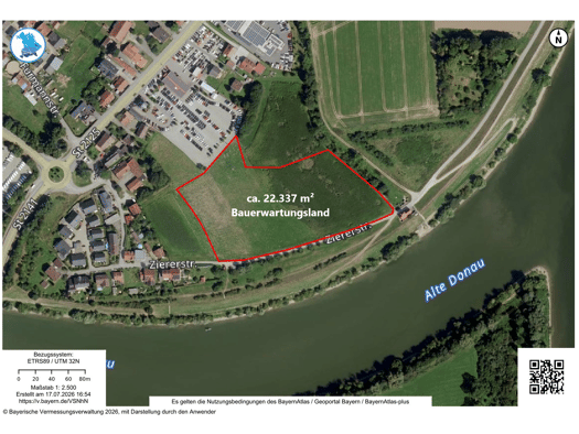 Grundstück zum Kauf provisionsfrei 22.337 m² Grundstück Hornstorf Straubing 94315