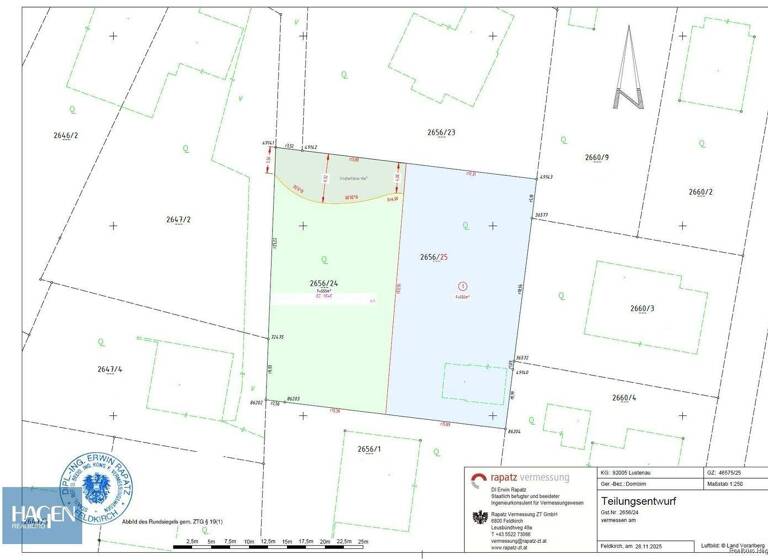 Grundstück zum Kauf 412.500 € 550 m² Grundstück Am Kanal Lustenau 6890