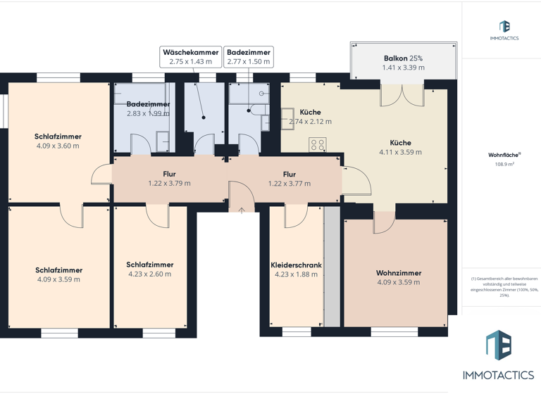 Wohnung zum Kauf 325.000 € 5 Zimmer 108 m²<br/>Wohnfläche 1.<br/>Geschoss Bad Kreuznach Bad Kreuznach 55545