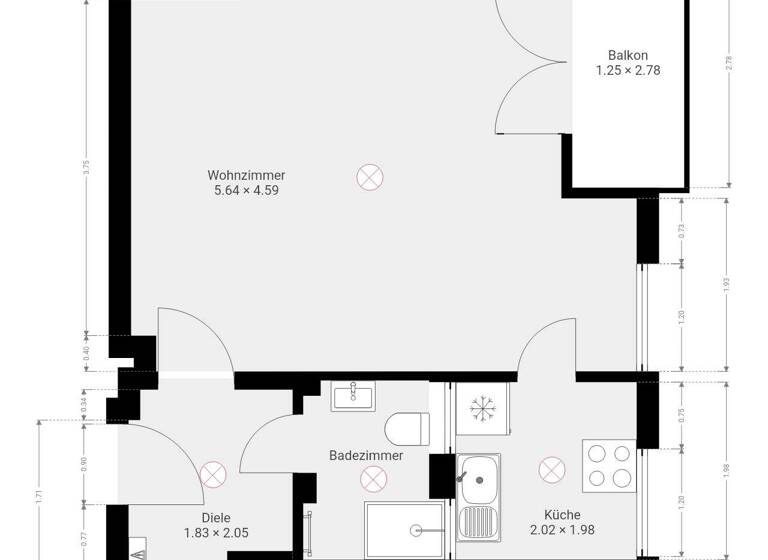 Studio zum Kauf 225.000 € 1 Zimmer 35,7 m²<br/>Wohnfläche 1.<br/>Geschoss Schmargendorf Berlin 14193