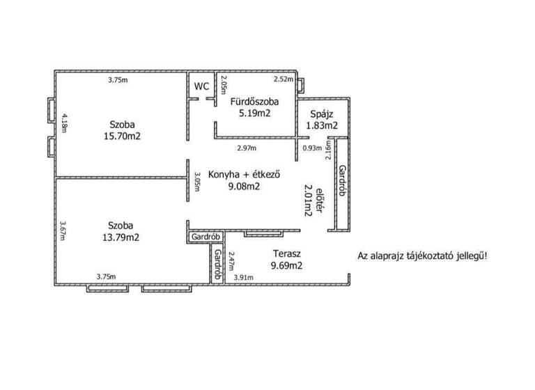 Wohnung zum Kauf 118.000 € 2 Zimmer 52 m² Tapolca 8300
