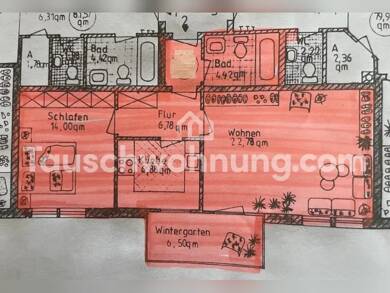 Wohnung zur Miete Tauschwohnung 730 € 2,5 Zimmer 63 m² Universität Regensburg 93053