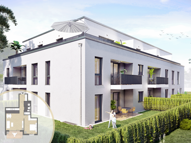Terrassenwohnung zum Kauf provisionsfrei 362.500 € 2 Zimmer 64,7 m² EG frei ab sofort Im Nex 5 Hattersheim Hattersheim 65795