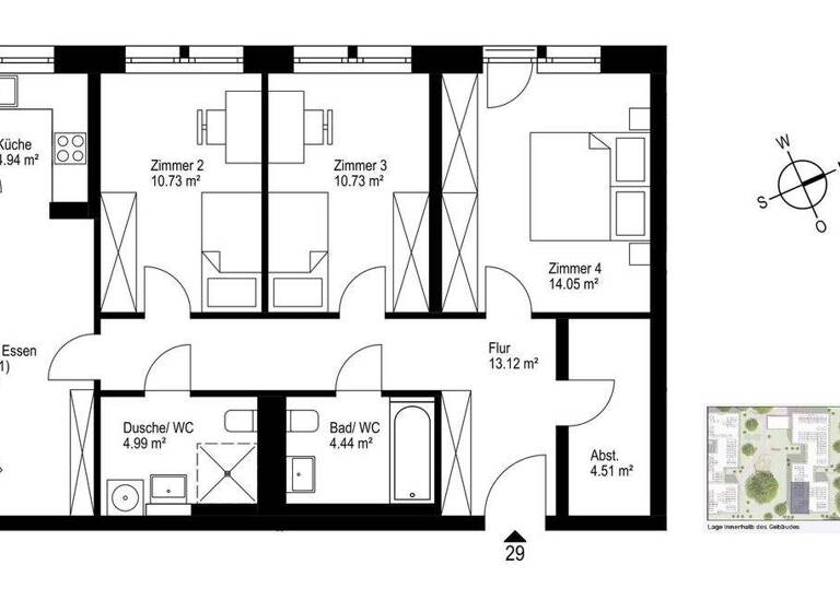 Wohnung zum Kauf - Erstbezug provisionsfrei 733.000 € 4 Zimmer 94 m² 2. Geschoss Haslach Freiburg 79115