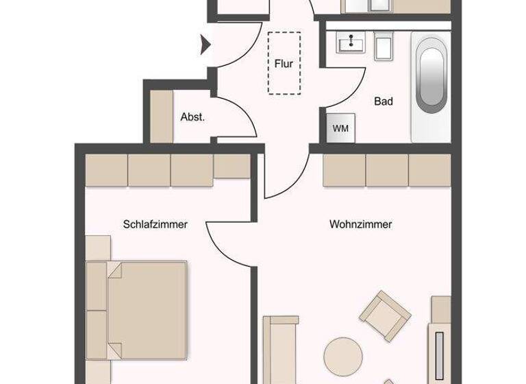 Wohnung zur Miete 405 € 2 Zimmer 62 m² 2. Geschoss frei ab sofort Oschersleben Oschersleben (Bode) 39387