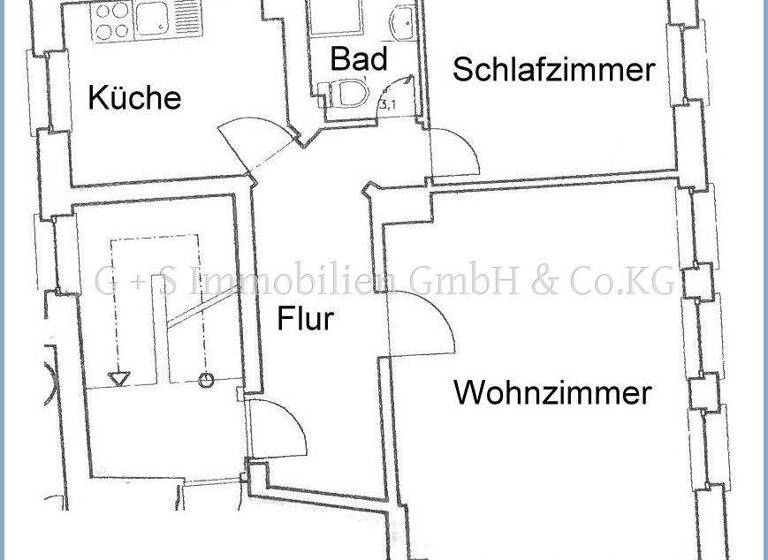 Wohnung zur Miete 515 € 2 Zimmer 56 m² Braunschweig 38118