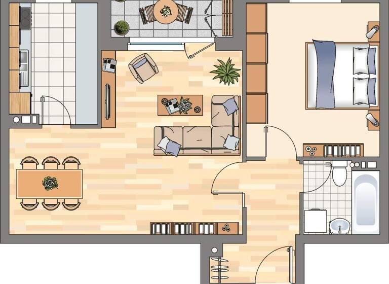 Wohnung zur Miete 549 € 2 Zimmer 58,6 m² EG Ostermark 8a Harrislee 24955