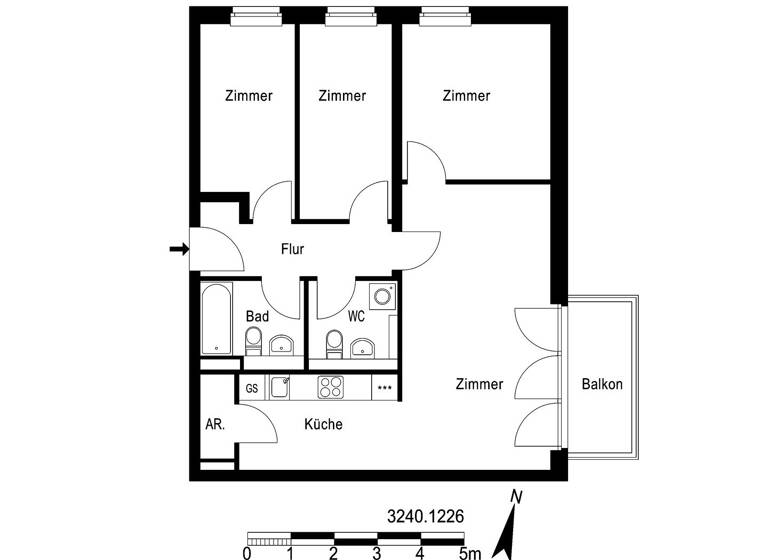 Wohnung zur Miete 1.170 € 4 Zimmer 82,9 m² 4. Geschoss frei ab 01.05.2026 Tangermünder Straße 81 Hellersdorf Berlin 12627