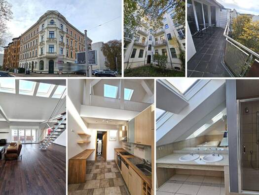 Wohnung zur Miete 1.478 € 3,5 Zimmer 184,6 m² 4. Geschoss Zentrum-Südost Leipzig 04103