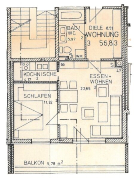 Wohnung zur Miete 440 € 2 Zimmer 56,8 m²<br/>Wohnfläche 01.02.2025<br/>Verfügbarkeit Planungsbezirk 120 Straubing 94315