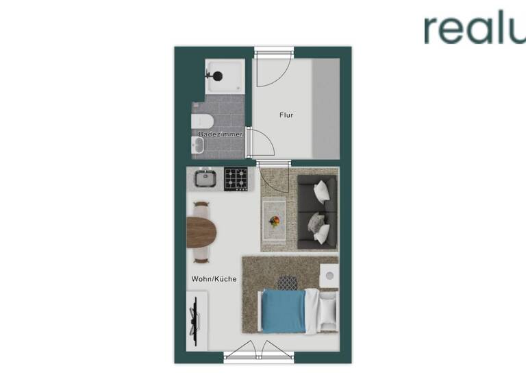 Studio zum Kauf 125.000 € 1 Zimmer 21 m² Neckarau Mannheim 68199