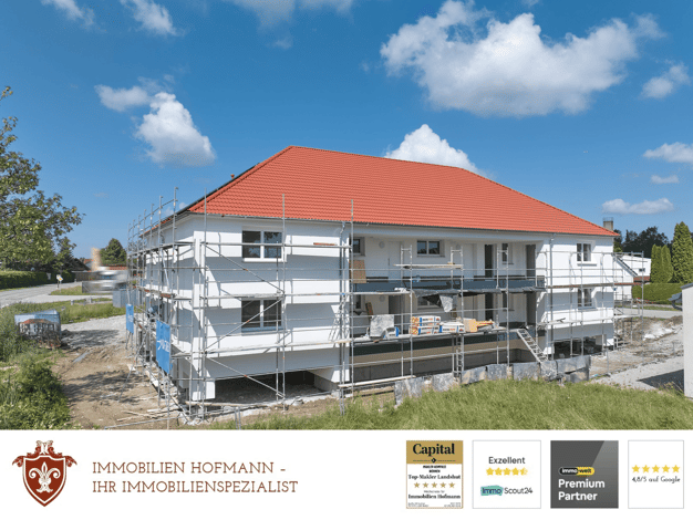 Wohnung zur Miete - Erstbezug 900 € 3 Zimmer 74 m² EG frei ab sofort Velden Velden 84149