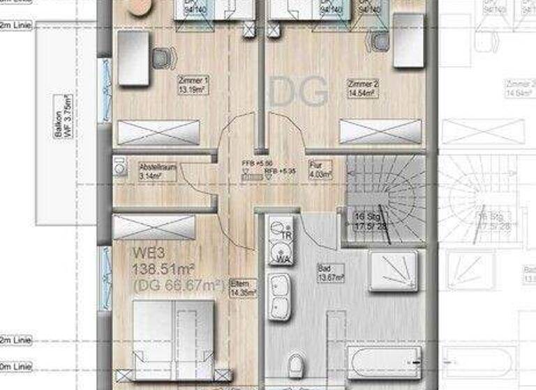 Maisonette zur Miete - Erstbezug 1.990 € 4 Zimmer 138 m² 1. Geschoss Kenzingen 79341
