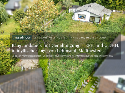 Grundstück zum Kauf provisionsfrei 890.000 € 1.120 m² Grundstück Lemsahl-Mellingstedt Hamburg 22397