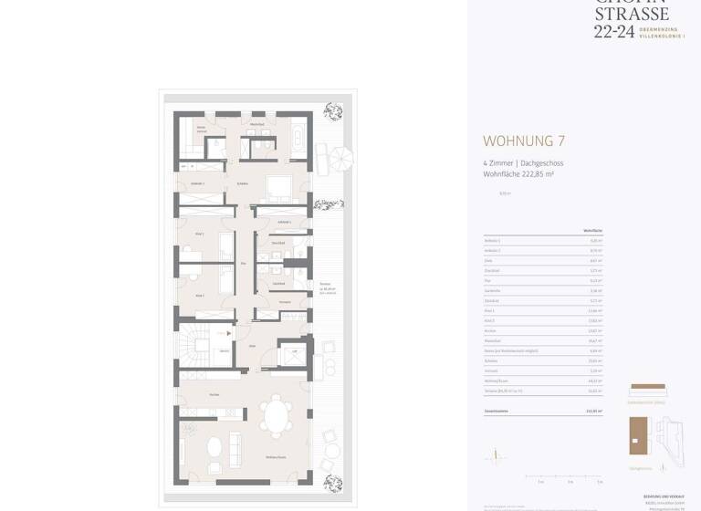 Penthouse zum Kauf - Erstbezug provisionsfrei 3.380.000 € 4 Zimmer 222,9 m² 2. Geschoss Pasing-Obermenzing München 81245