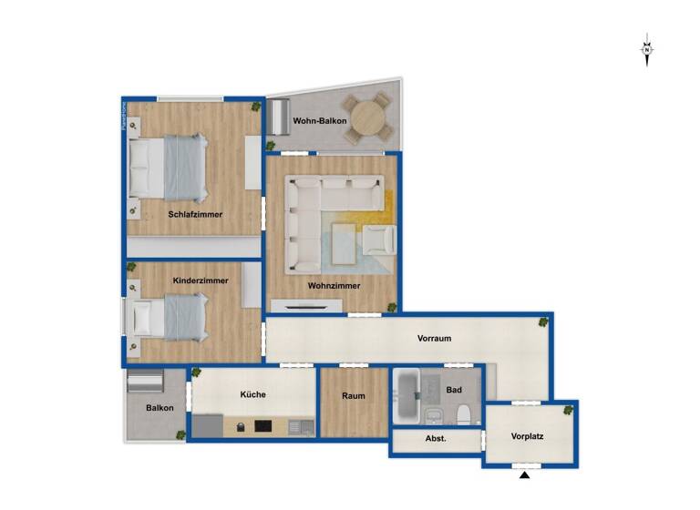 Wohnung zum Kauf 230.000 € 3 Zimmer 71,5 m² 1. Geschoss Rot Stuttgart 70437