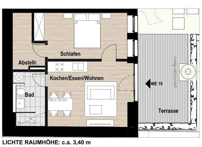 Wohnung zum Kauf 305.638 € 2 Zimmer 53,3 m² EG Stadtmitte Krefeld 47804
