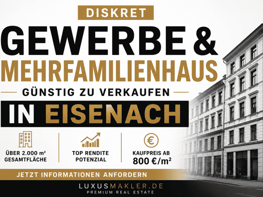 Mehrfamilienhaus zum Kauf 2.400.000 € 50 Zimmer 2.000 m² 700 m² Grundstück Eisenach 99817