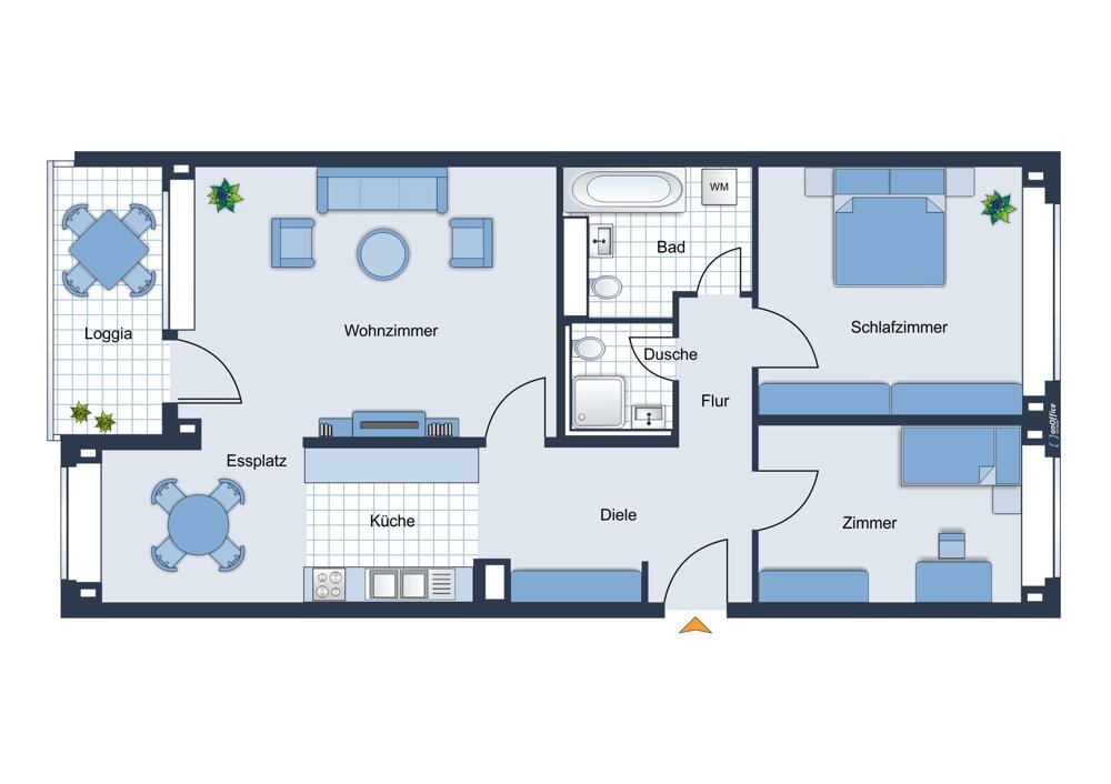 Wohnung zum Kauf 269.000 € 3 Zimmer 81 m²<br/>Wohnfläche 1.<br/>Geschoss Gräselberg Wiesbaden 65187