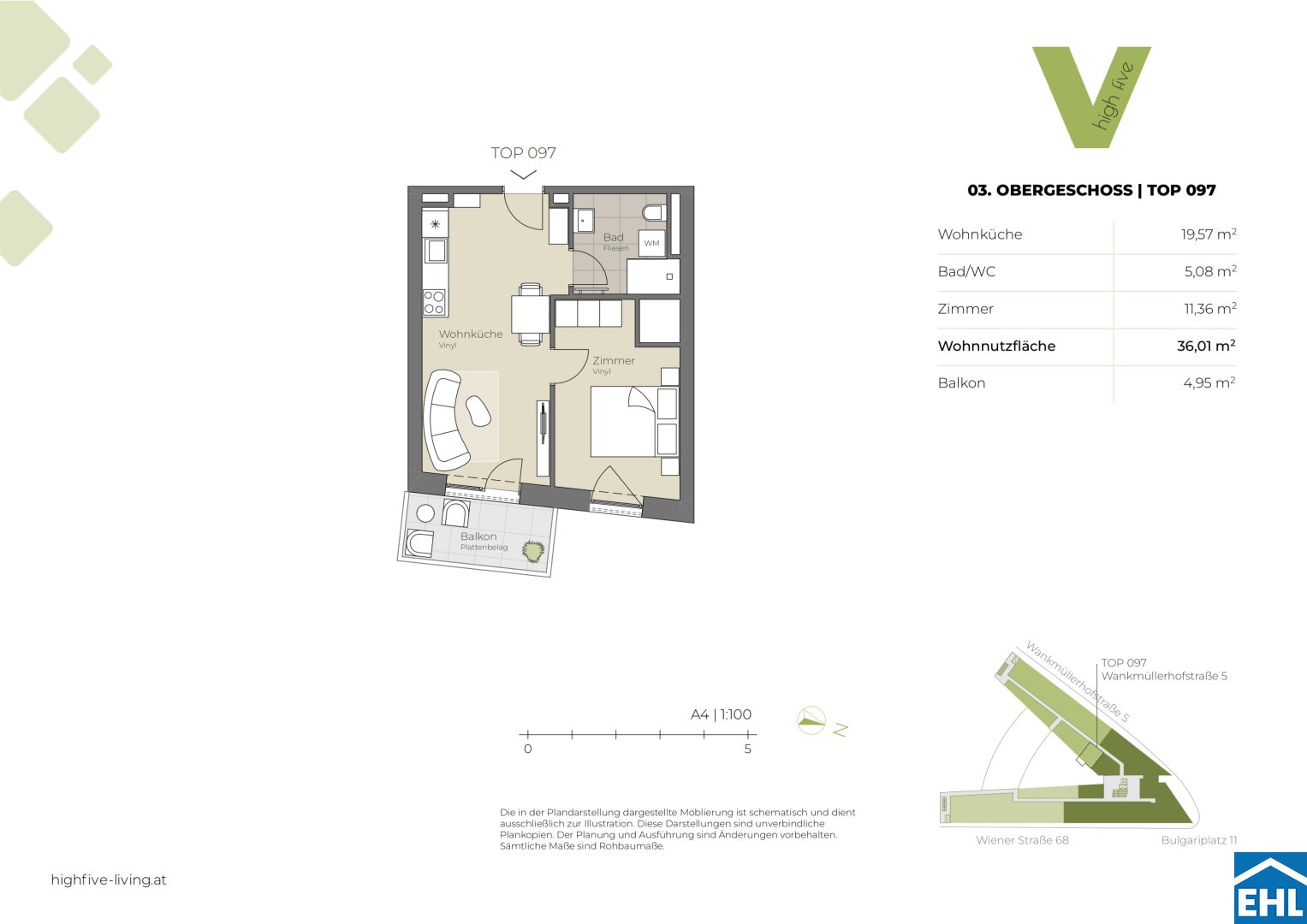 Wohnung zur Miete 500 € 2 Zimmer 36 m²<br/>Wohnfläche 3.<br/>Geschoss Waldegg Linz 4020