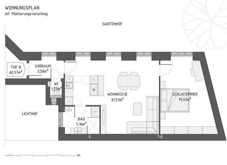 Wohnung zum Kauf - Erstbezug provisionsfrei 495.000 € 2 Zimmer 60,6 m² 1. Geschoss Wien 1020