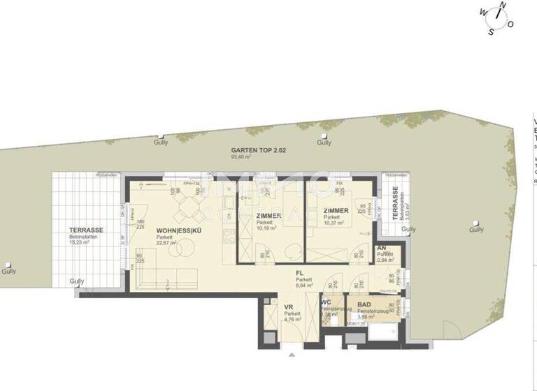 Wohnung zum Kauf - Erstbezug 390.000 € 3 Zimmer 62,8 m² Krems an der Donau 3500