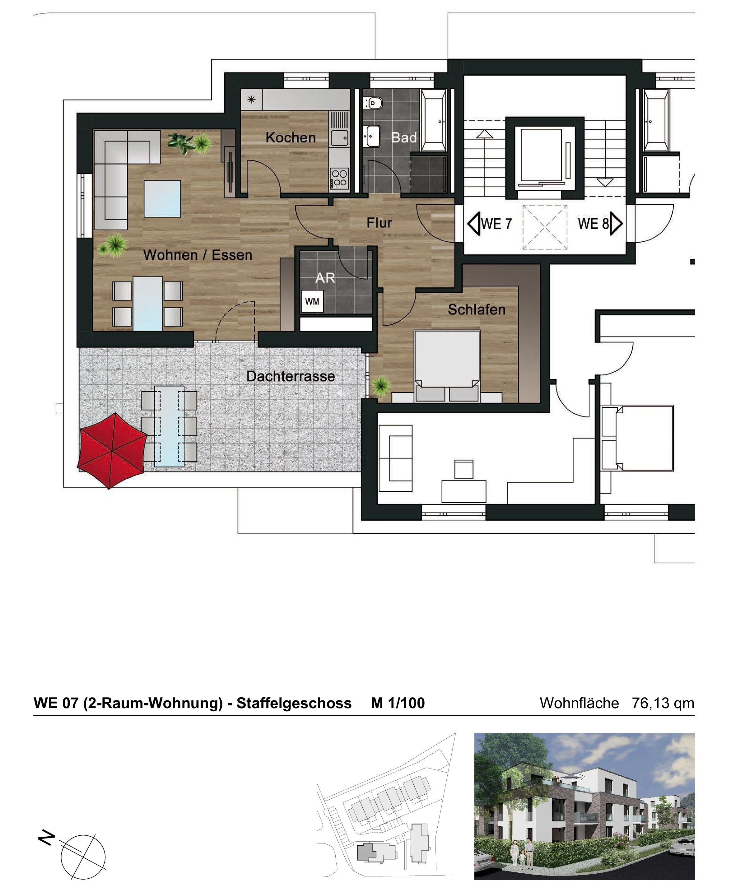 Wohnung zur Miete 837 € 2 Zimmer 76,1 m²<br/>Wohnfläche 2.<br/>Geschoss Külzauer Weg 5g Möser Lostau 39291