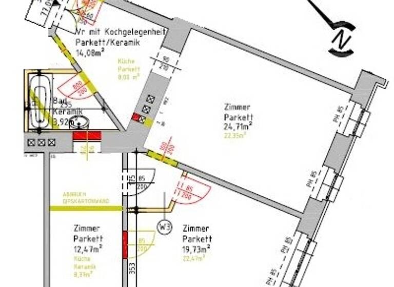 Wohnung zum Kauf 249.000 € 3 Zimmer 77,1 m² Wien 1030