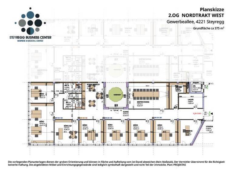 Bürofläche zur Miete 4.500 € 375 m² Bürofläche Gewerbeallee Steyregg 4221