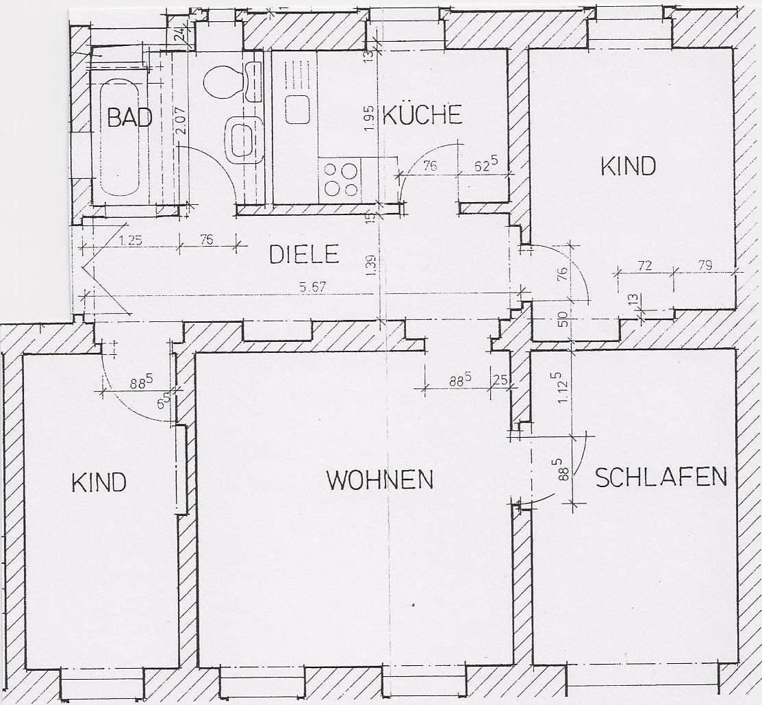 Wohnung zur Miete 412 € 4 Zimmer 63 m²<br/>Wohnfläche EG<br/>Geschoss ab sofort<br/>Verfügbarkeit Crassostraße 1 Meißen Meißen 01662