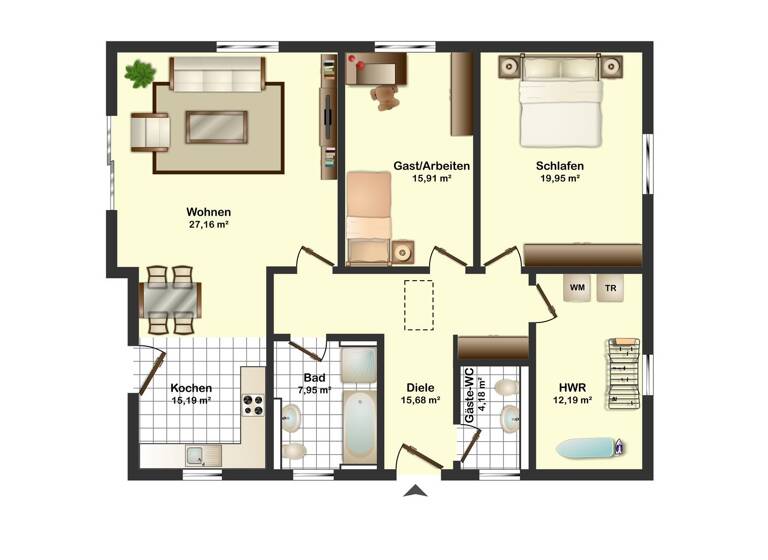 Bungalow zum Kauf provisionsfrei 399.900 € 3 Zimmer 122 m² 518 m² Grundstück Nerchau Grimma 04668