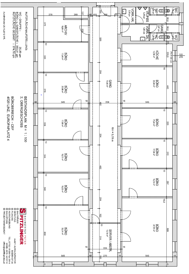 Bürofläche zur Miete 5.038 € 13 Zimmer Europaplatz 4 Linz Linz 4020