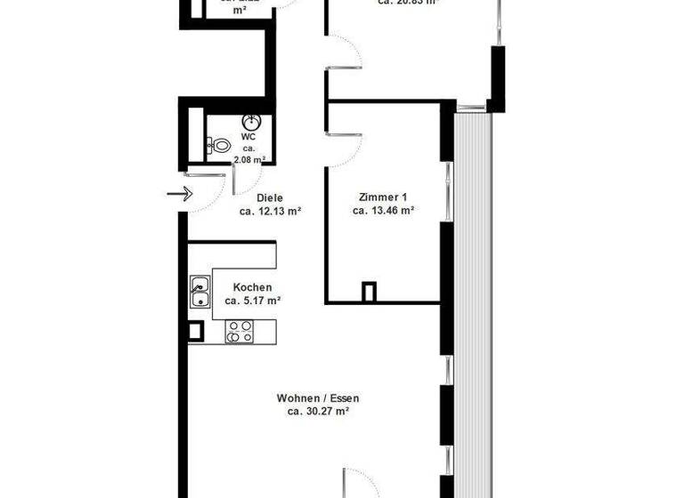 Wohnung zum Kauf 885.000 € 3 Zimmer 104 m² EG Sasel Hamburg 22393
