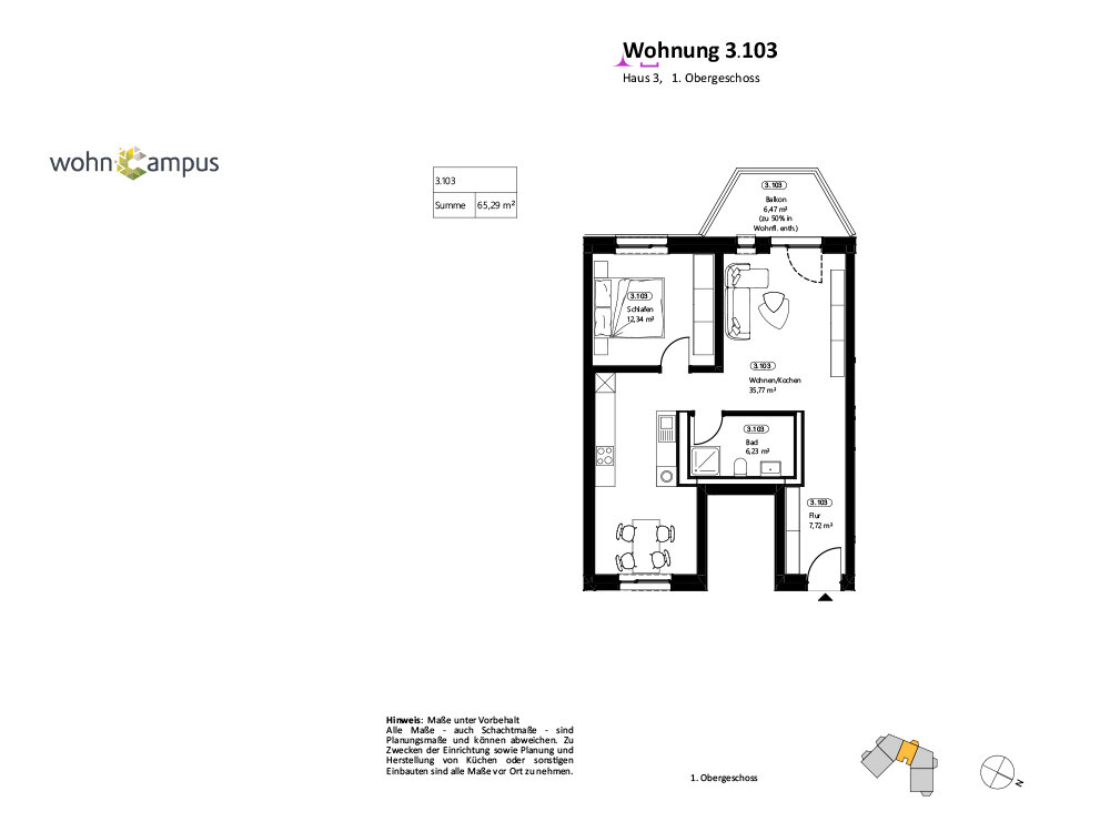 Wohnung zur Miete 826 € 2 Zimmer 65 m²<br/>Wohnfläche 1.<br/>Geschoss 01.01.2025<br/>Verfügbarkeit Begonienstraße 28 Nördliche Neustadt Halle 06122