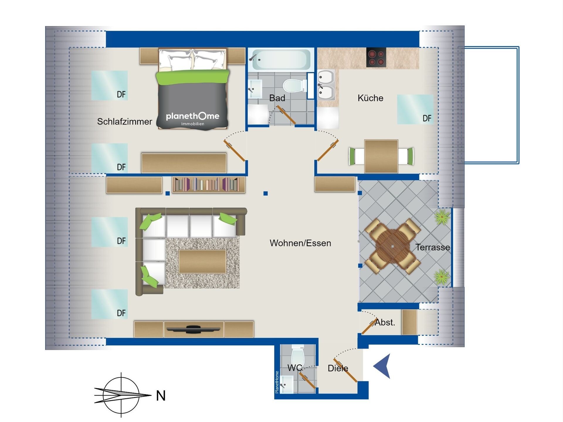 Wohnung zum Kauf 199.000 € 2 Zimmer 74,1 m²<br/>Wohnfläche 5.<br/>Geschoss Zentrum - Ost Leipzig 04103