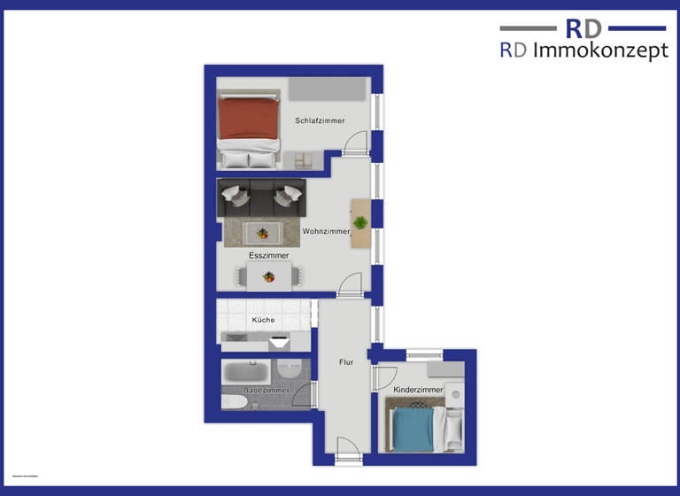 Wohnung zur Miete 520 € 3 Zimmer 69,4 m² EG Am Busbahnhof 13 Apolda 99510