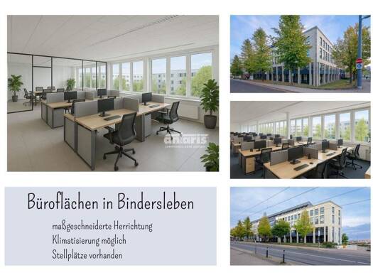Bürofläche zur Miete 10,50 € 161 m² Bürofläche teilbar ab 161 m² Bindersleben Erfurt 99092