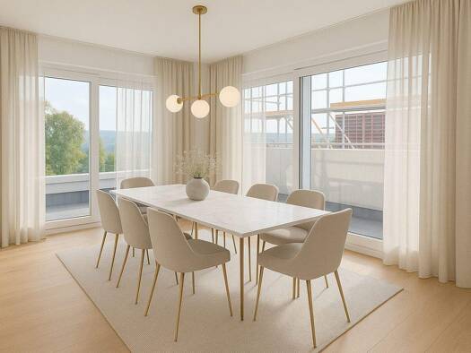 Penthouse zum Kauf - Neubau provisionsfrei als Kapitalanlage geeignet 1.200.000 € 5 Zimmer 166,3 m² Mehringer Straße 3 Burghausen 84489