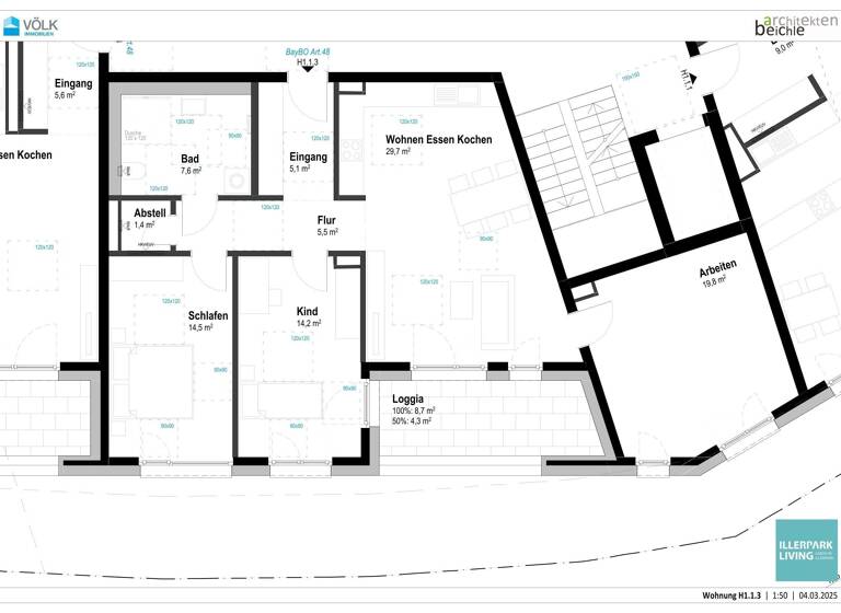 Wohnung zum Kauf - Neubau provisionsfrei 592.180 € 4 Zimmer 102,1 m²<br/>Wohnfläche Ludwigsfeld Neu-Ulm 89231