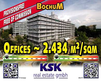 Büro-/Praxisfläche zur Miete provisionsfrei 2.434 m² Bürofläche Wiemelhausen - Brenschede Bochum 44799