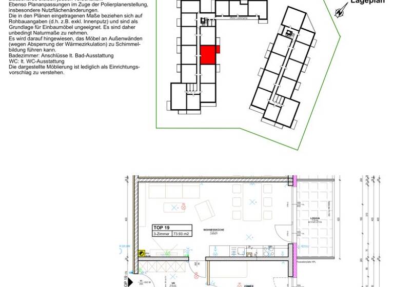 Wohnung zur Miete 979 € 3 Zimmer 73,9 m² 1. Geschoss Wiener Neustadt 2700