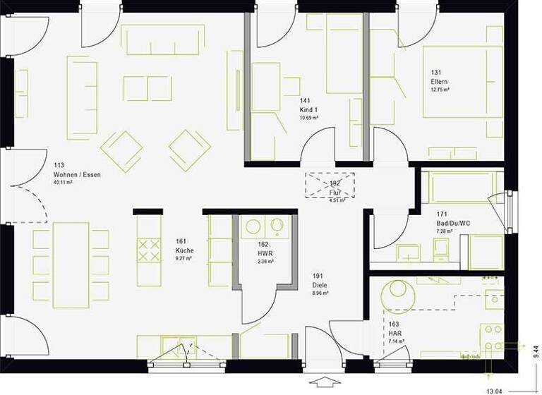 Einfamilienhaus zum Kauf - Erstbezug provisionsfrei 468.000 € 3 Zimmer 103 m² 740 m² Grundstück Frohburg 04654