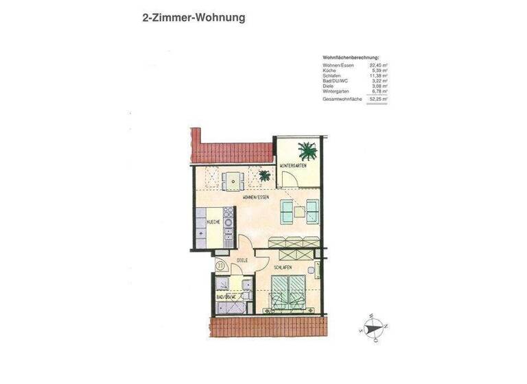 Wohnung zum Kauf 184.900 € 2,5 Zimmer 52 m² Lützelsachsen Weinheim / Lützelsachsen 69469