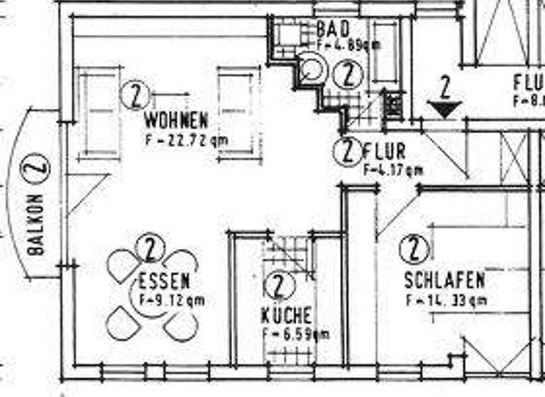 Wohnung zur Miete 600 € 2 Zimmer 67 m² 1. Geschoss Trotha Halle 06118
