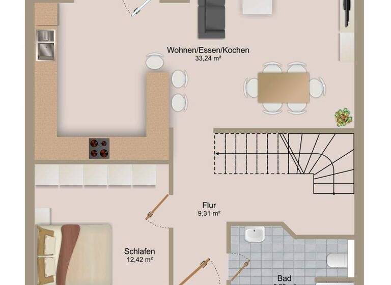 Maisonette zur Miete 1.276 € 4 Zimmer 116 m² 2. Geschoss frei ab sofort Schledehausen Bissendorf / Schledehausen 49143