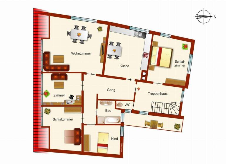 Wohnung zur Miete 1.210 € 5 Zimmer 121 m² 2. Geschoss Weilheim Weilheim an der Teck 73235