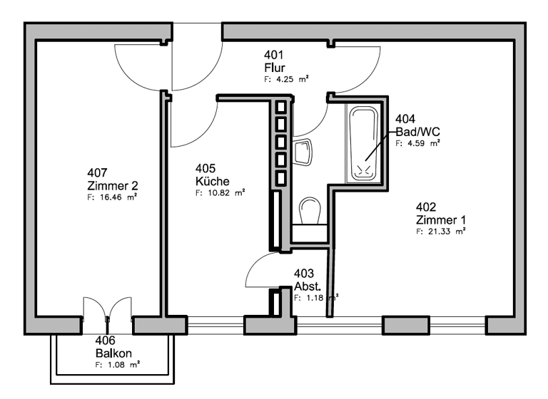 Wohnung zum Kauf 399.000 € 2 Zimmer 60 m² 3. Geschoss Wedding Berlin 13347