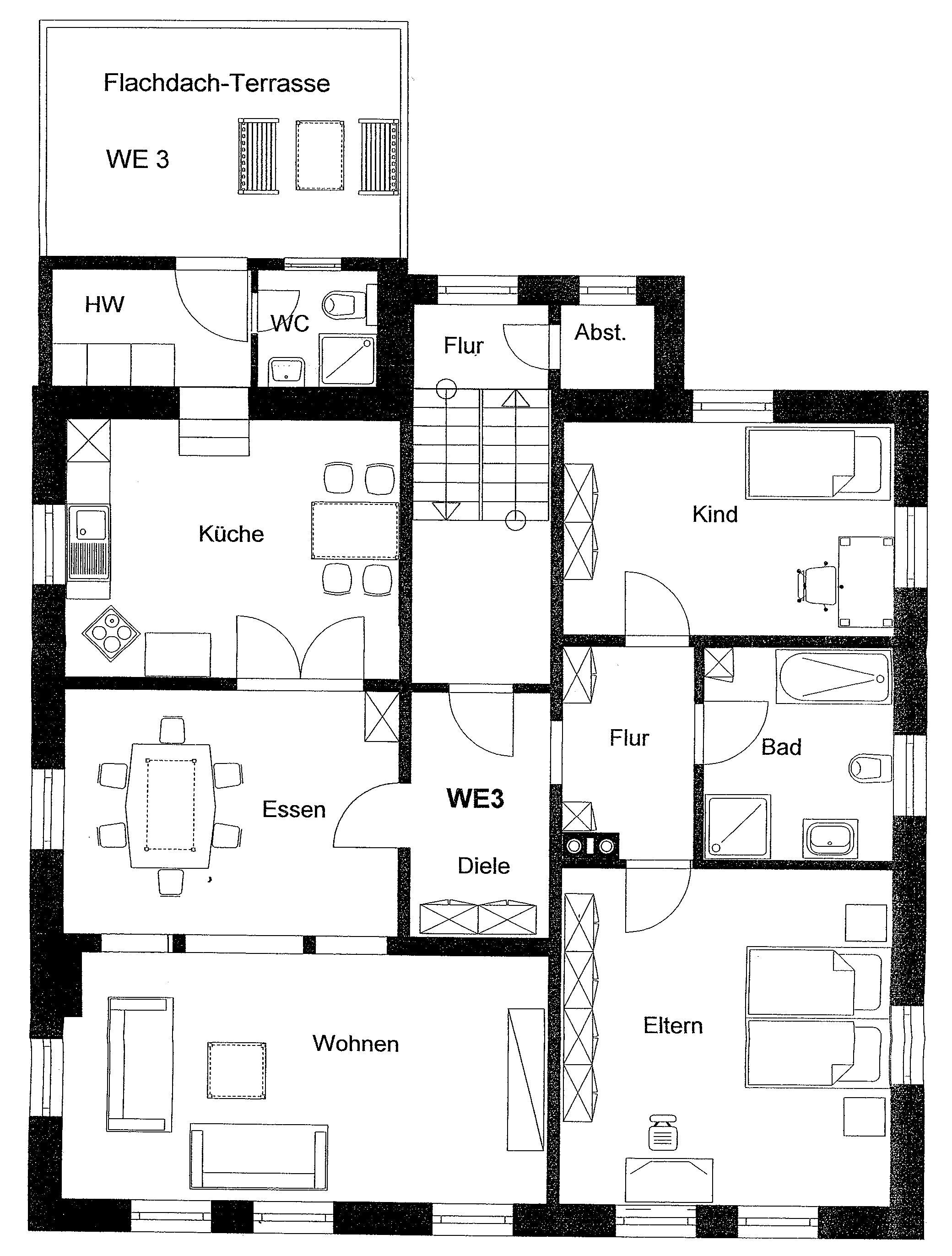 Wohnung zur Miete 720 € 3 Zimmer 122,4 m²<br/>Wohnfläche 1.<br/>Geschoss 01.02.2025<br/>Verfügbarkeit Im Ohle 40 Bad Fredeburg Schmallenberg 57392