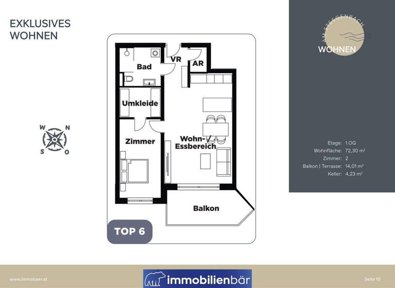 Wohnung zur Miete - Erstbezug 790 € 2 Zimmer 72,7 m² 1. Geschoss frei ab 01.06.2026 Binderweg 9 Steegen 4722