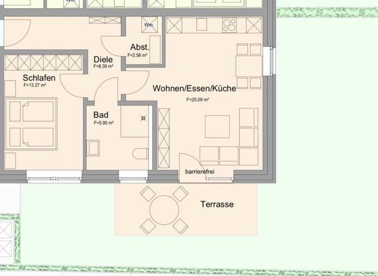 Terrassenwohnung zur Miete 850 € 2 Zimmer 61 m² Geschoss EG/2 frei ab 01.05.2026 Gartenstraße 1 Gescher 48712